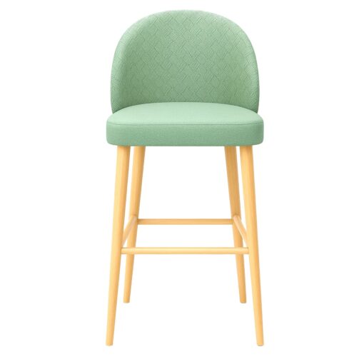 taburete lana tapizado patas de madera para uso interior