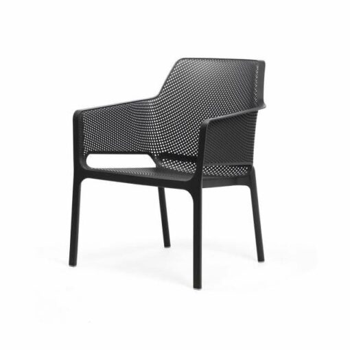 Silla relax apilable con brazos de exterior