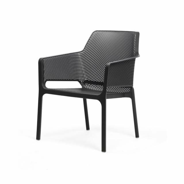 Silla relax apilable con brazos de exterior