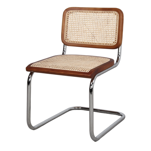 Silla Cesca sin brazos de madera y rejilla en asiento y respaldo