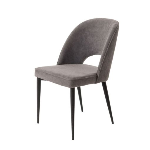 silla reine 23 tapizada patas metal negro