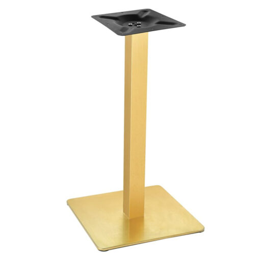 Base de mesa Quad 450×450 mm oro cuadrada