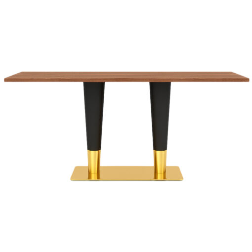 base de mesa Pekin Doble cónica negra y oro