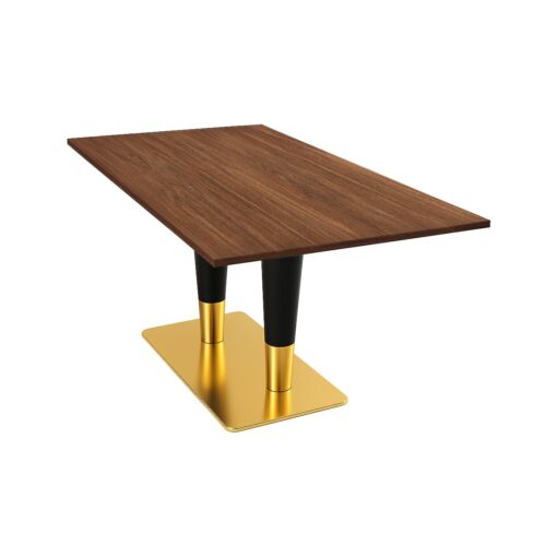 base de mesa Pekin Doble cónica negra y oro