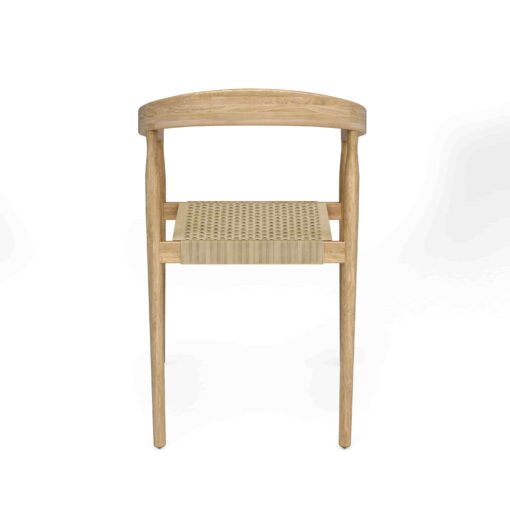 silla Robiin de madera teca con reposabrazos de exterior