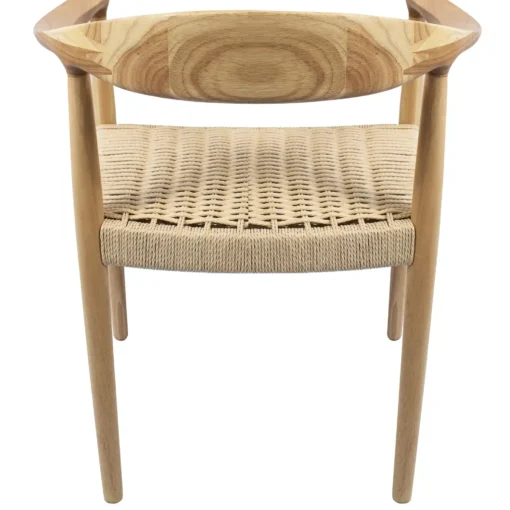 silla con reposabrazos de madera