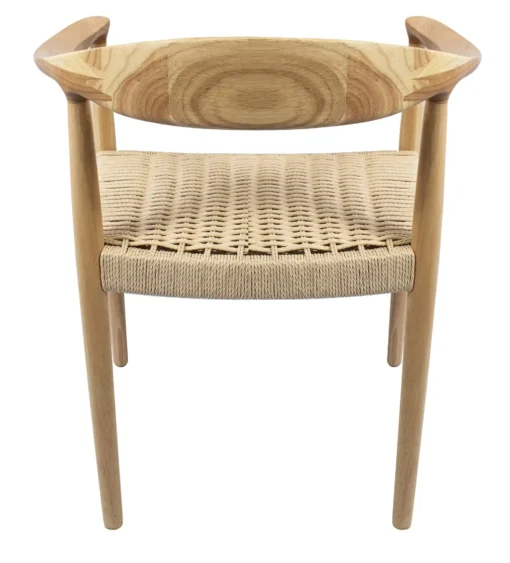 silla con reposabrazos de madera