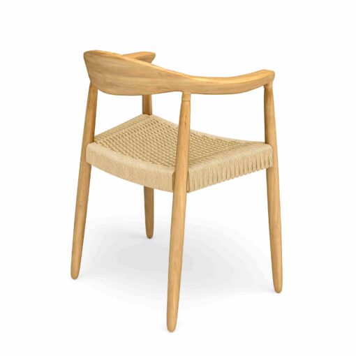 sillon weg madera natural asiento trenzado