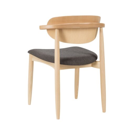 silla joanne de madera tapizada para uso interior