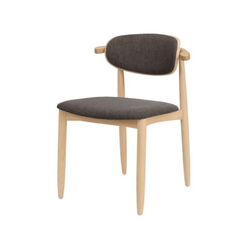 silla joanne de madera tapizada para uso interior