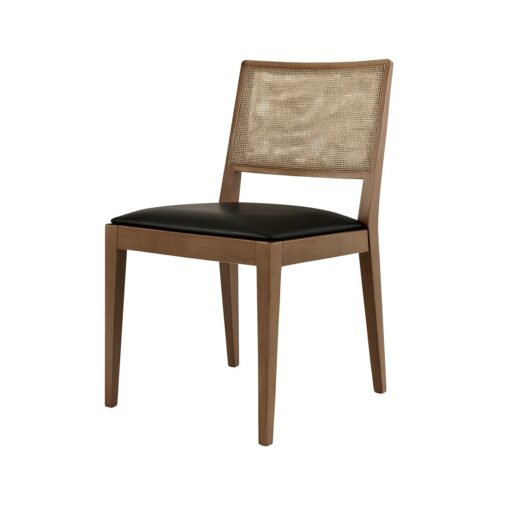 silla cibelle de madera con asiento tapizado `para uso interior