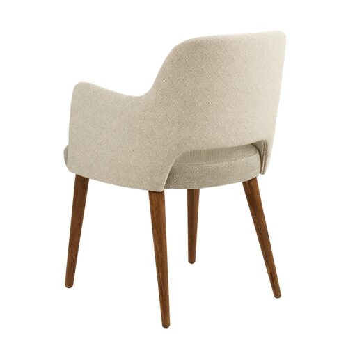 silla elane con brazos tapizada respaldo abierto para uso interior