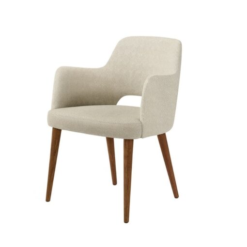 silla elane con brazos tapizada respaldo abierto para uso interior