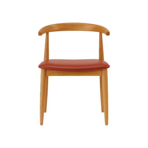 silla joanne de madera con asiento tapizado y respaldo fino