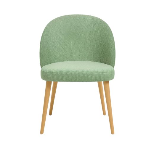 silla lana tapizada patas madera para interior