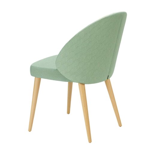 silla lana tapizada patas madera para interior