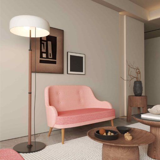 sofa alina tapizado patas madera dos plazas