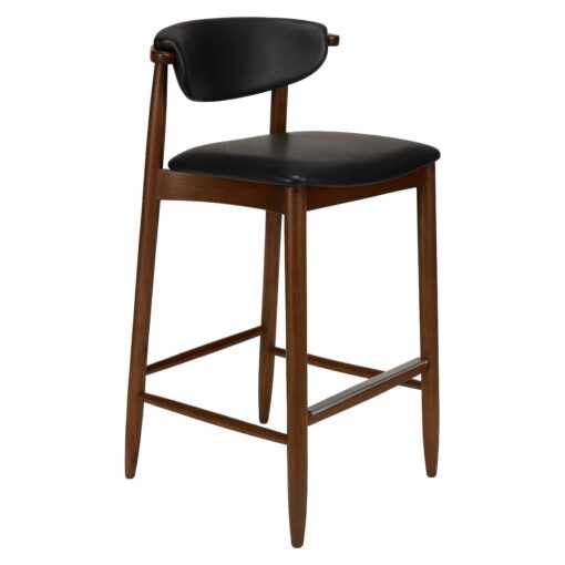 taburete alto joanne bar de madera tapizado