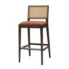 taburete cibelle de madera con asiento tapizado para uso interior