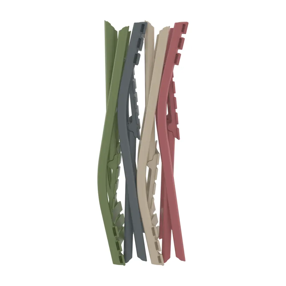 Sillas HELEN plegables apiladas verde opalina – ideal para balcón