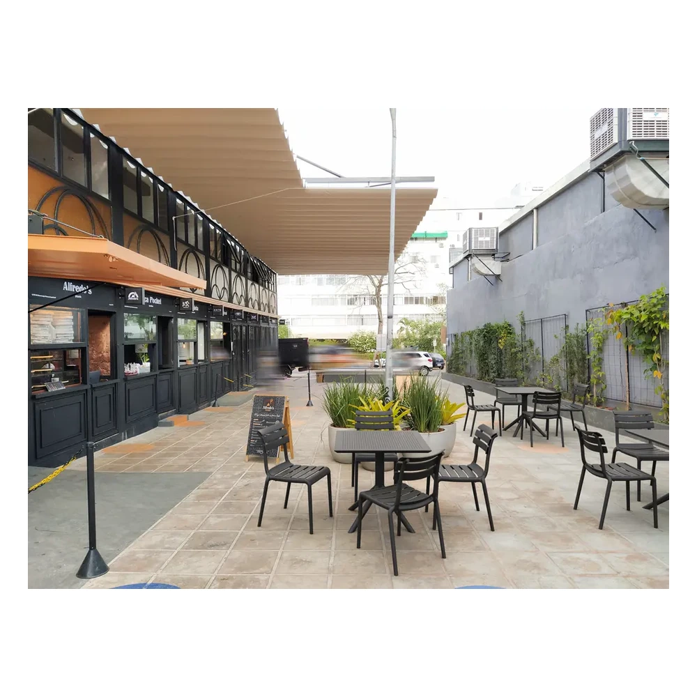 Silla Helen con mesa auxiliar exterior - conjunto terraza