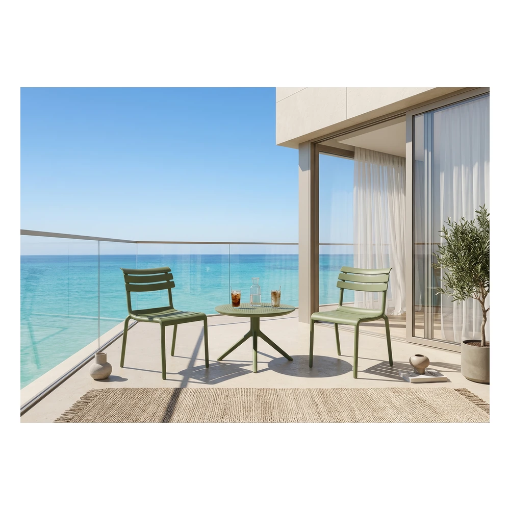 Silla Helen frontal - diseño exterior sin brazos