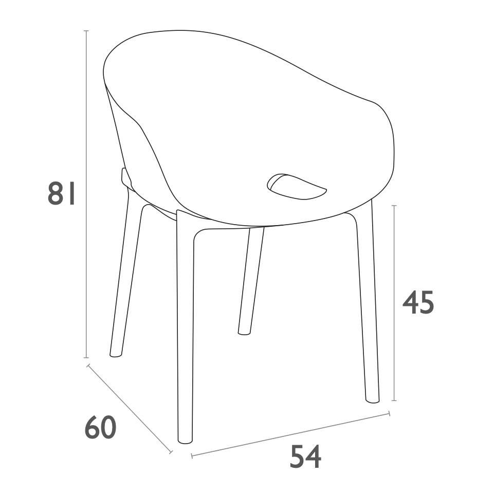 Silla de Terraza con Brazos SKY PRO Siesta Exclusive - Apilable Diseño Geométrico - Imagen 3