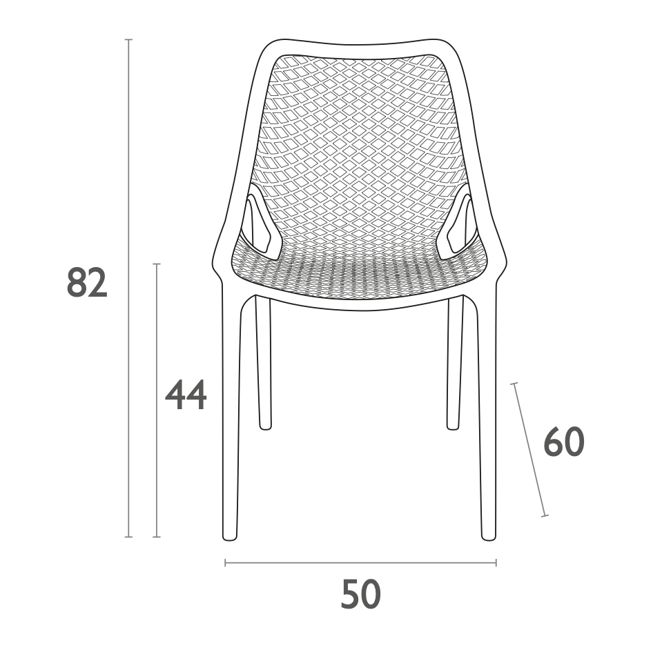 Silla de Terraza sin Brazos AIR Siesta Exclusive - Apilable Exterior - Imagen 3
