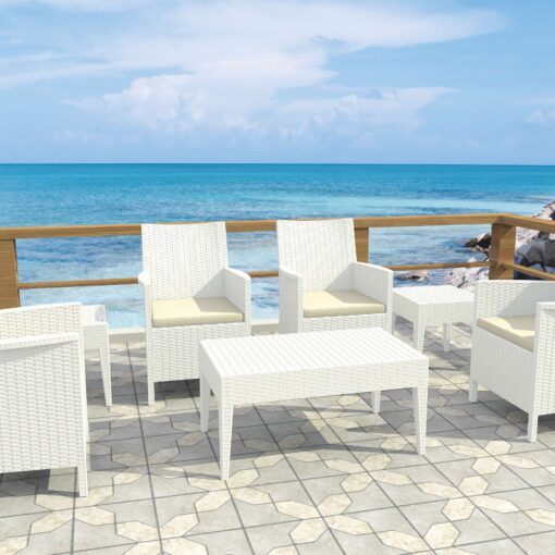 Sillón california con cojín rattan ratán para exterior