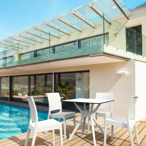 Silla Florida rattan ratán sin brazos para exterior apilable