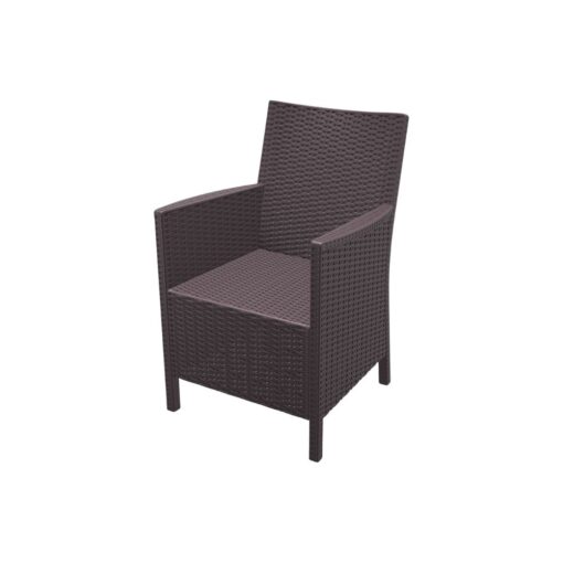 silla con brazos california para exterior imitación rattan ratán