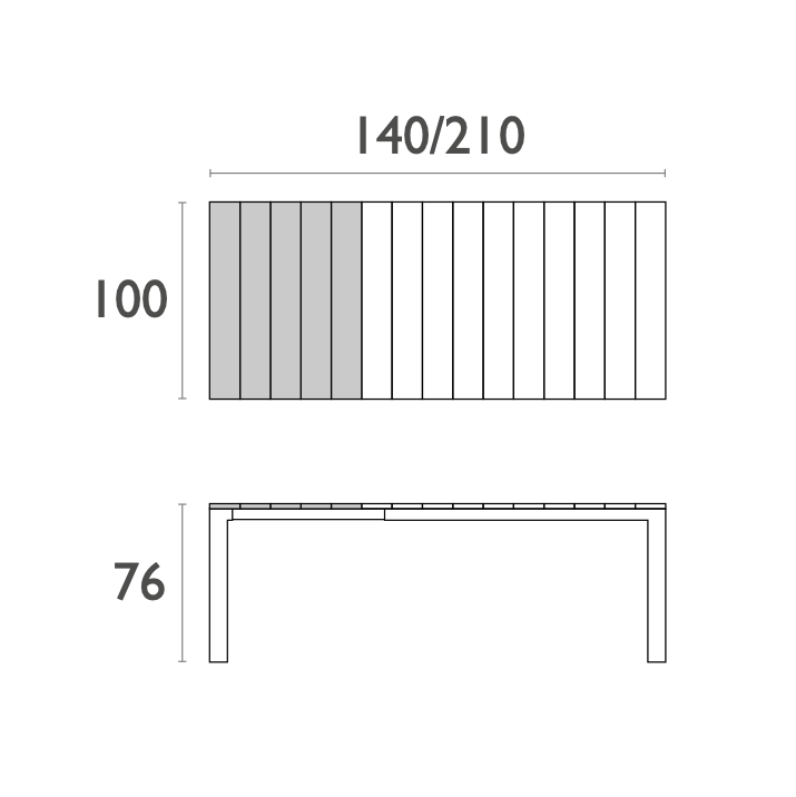 Mesa Extensible ATLANTIC 140/210 Siesta Exclusive de exterior - Imagen 3