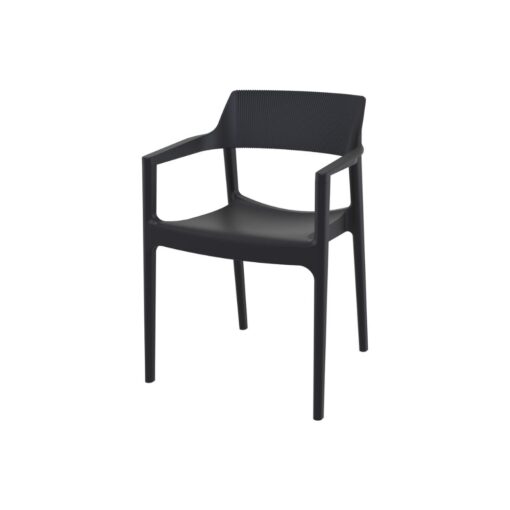 Silla Tulum apilable exterior negro