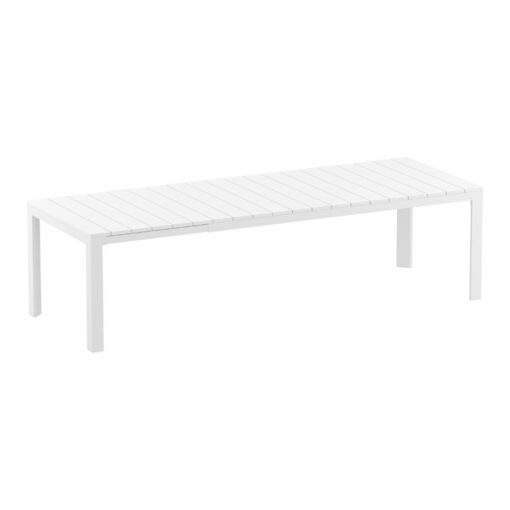 mesa extensible comedor exterior polipropileno moderno blanco