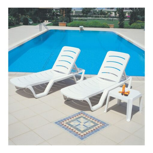 mesa auxiliar plastico apilable exterior jardin