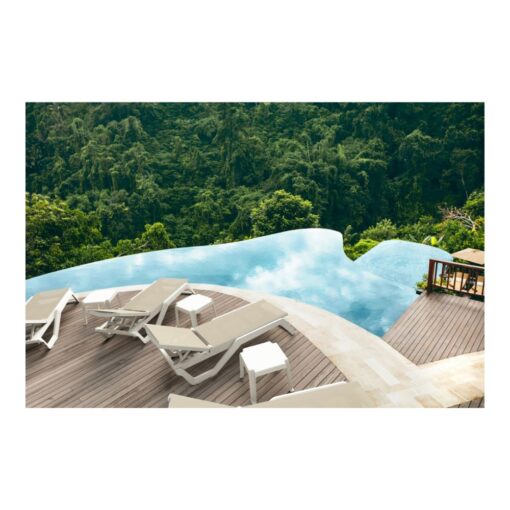 mesa auxiliar plastico apilable exterior jardin