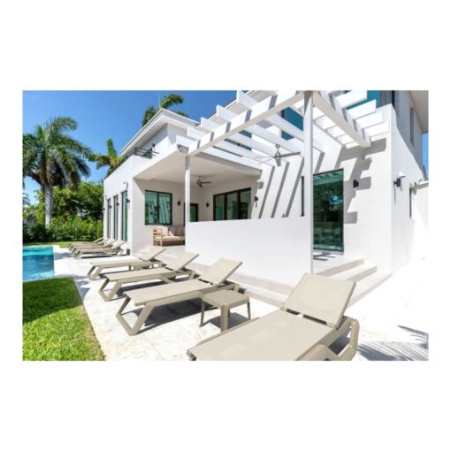 mesa auxiliar plastico apilable exterior jardin