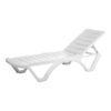 tumbona apilable plástico blanco piscina jardin exterior economico reclinable