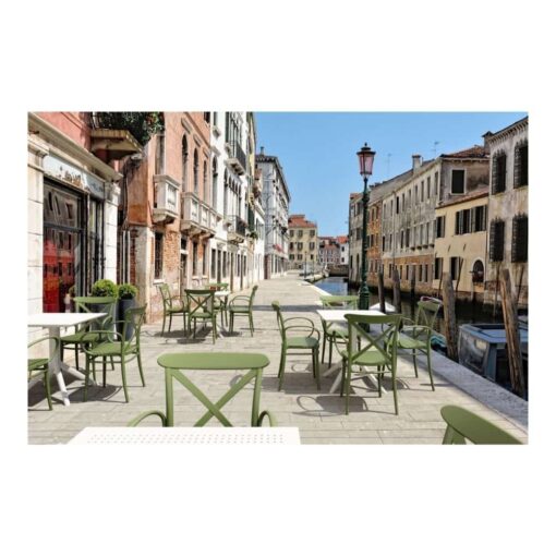 mesa jardin exterior comedor polipropileno cuadrada moderna