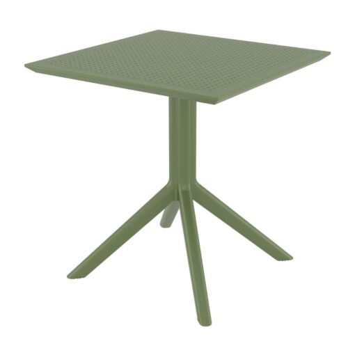 mesa jardin exterior comedor polipropileno cuadrada moderna