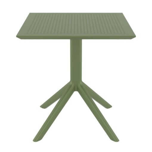 mesa jardin exterior comedor polipropileno cuadrada moderna