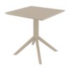 mesa jardin exterior comedor polipropileno cuadrada moderna