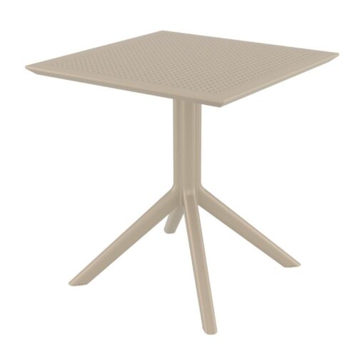 mesa jardin exterior comedor polipropileno cuadrada moderna