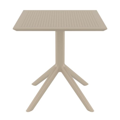 mesa jardin exterior comedor polipropileno cuadrada moderna