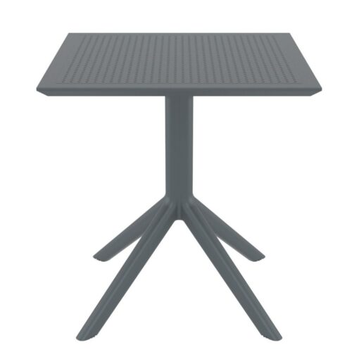 mesa jardin exterior comedor polipropileno cuadrada moderna