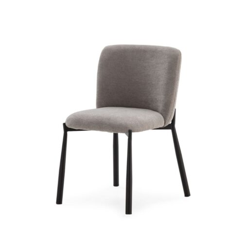 silla ginny tapizada patas metal negro