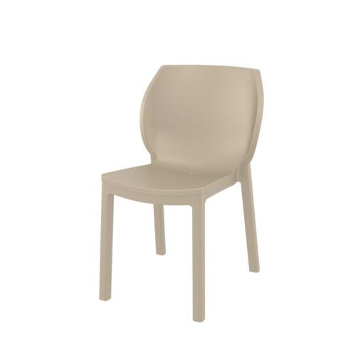 silla nora apilable para exterior de polipropileno