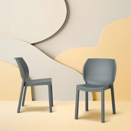 silla nora apilable para exterior de polipropileno