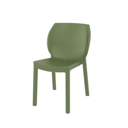 silla nora apilable para exterior de polipropileno