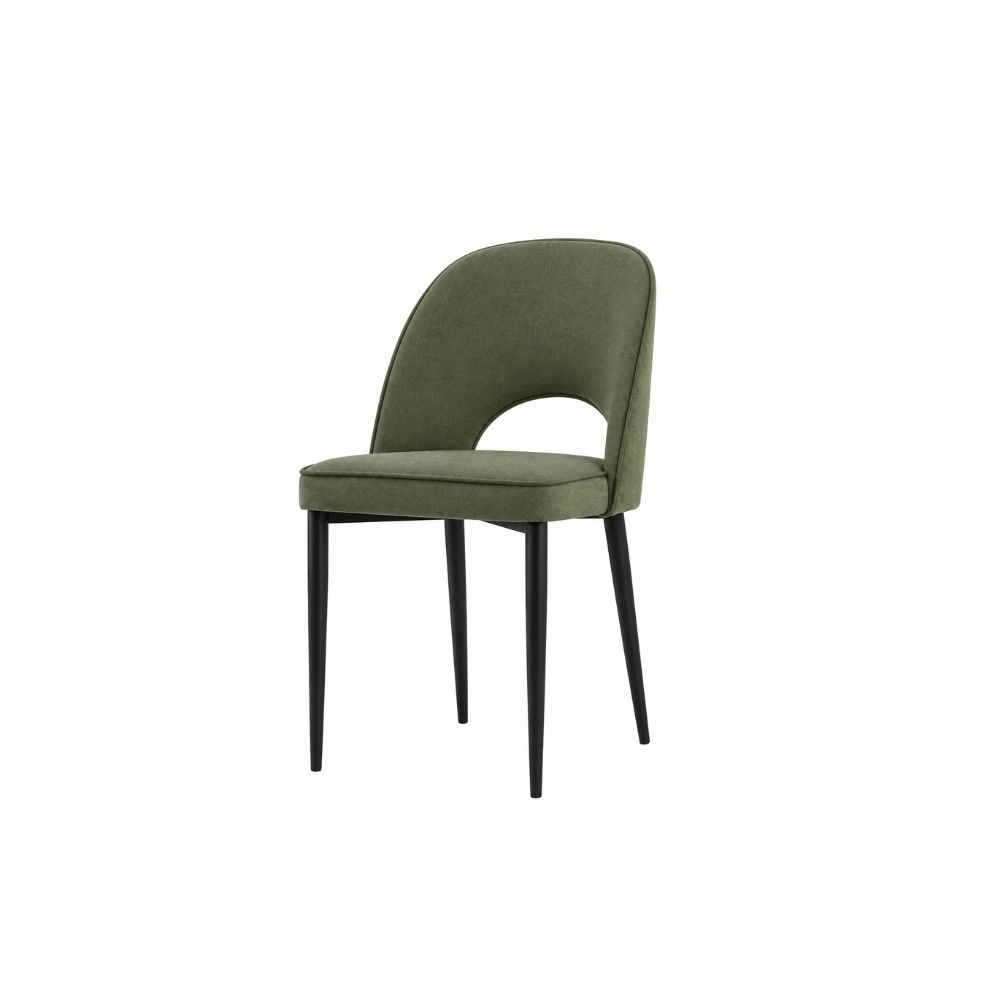 silla reine 26 metal y tapizado verde